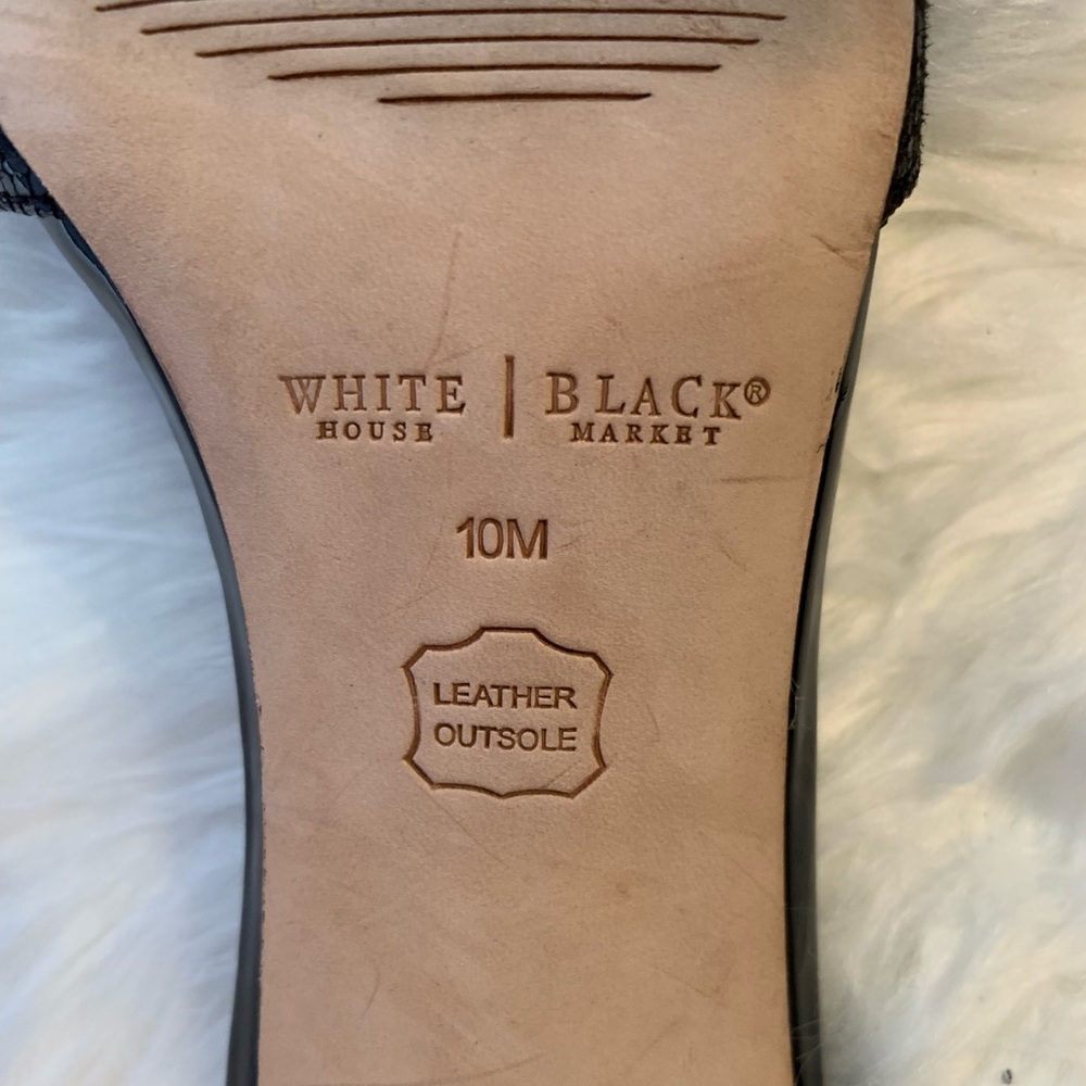 ❤️SOLD WHBM leather bow heels - Picture 6 of 8